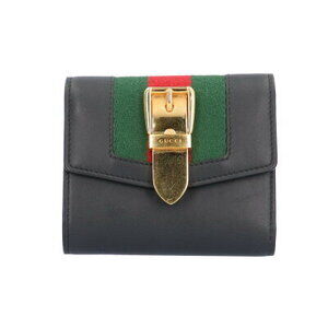 Gucci Sylvie Sherry Line Tri fold Wallet Leather